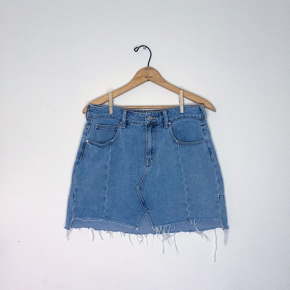 PACSUN | Raw Hem Denim Skirt